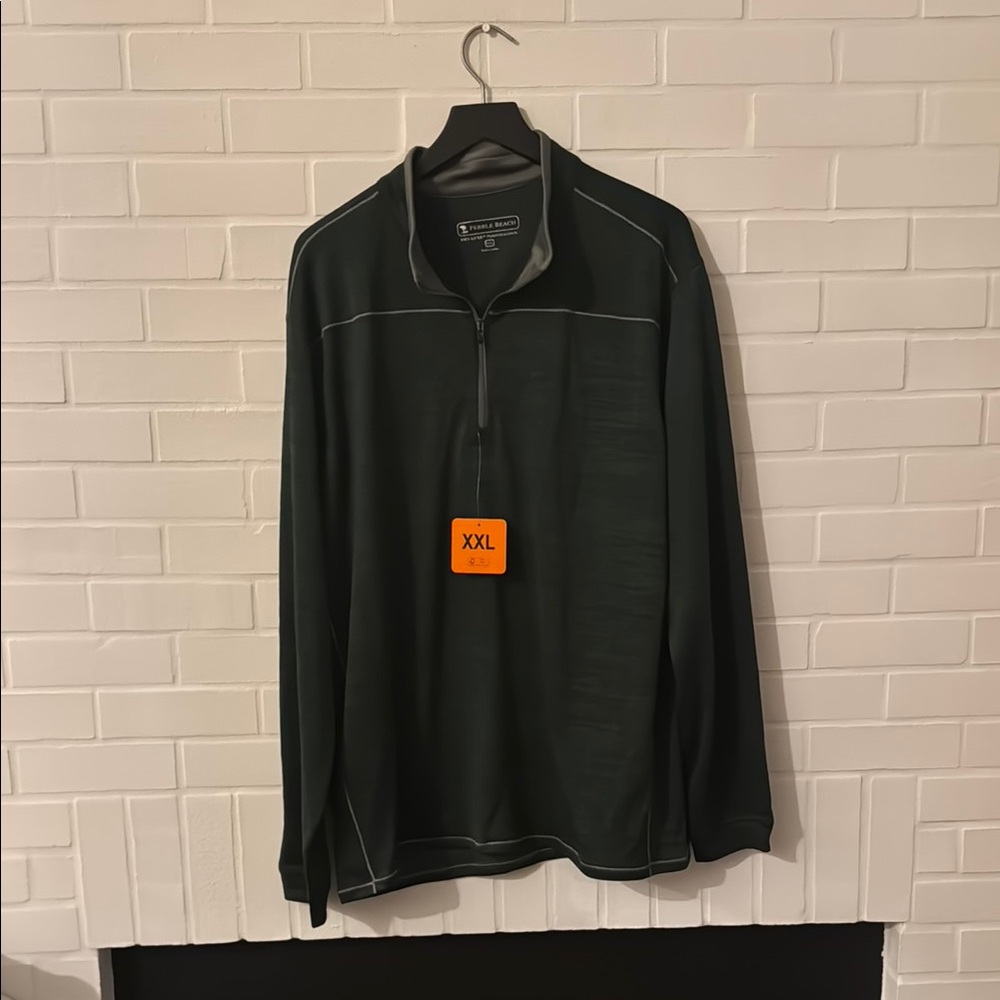 Pebble Beach Gray Quarter-Zip Pullover XXL